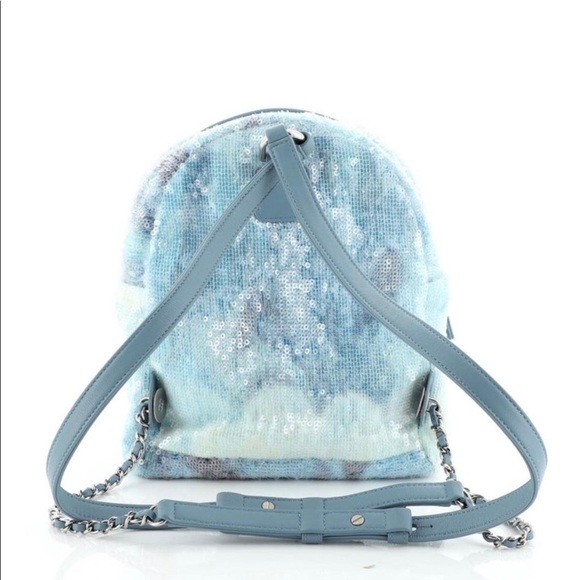 SOLD Chanel waterfall sequin backpack - Picture 3 of 7